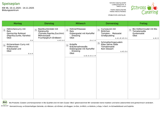 Speiseplan 10.-14.11.2025 Speiseplan 10.-14.11.2025